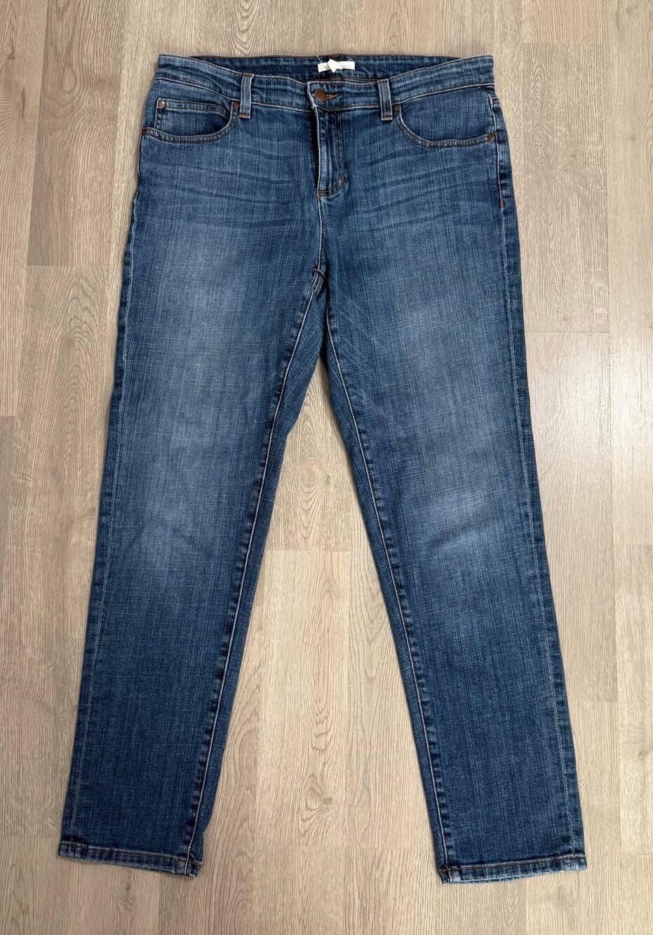 Eileen Fisher Women's Blue Organic Cotton Stretch Straight  Jeans Size 8